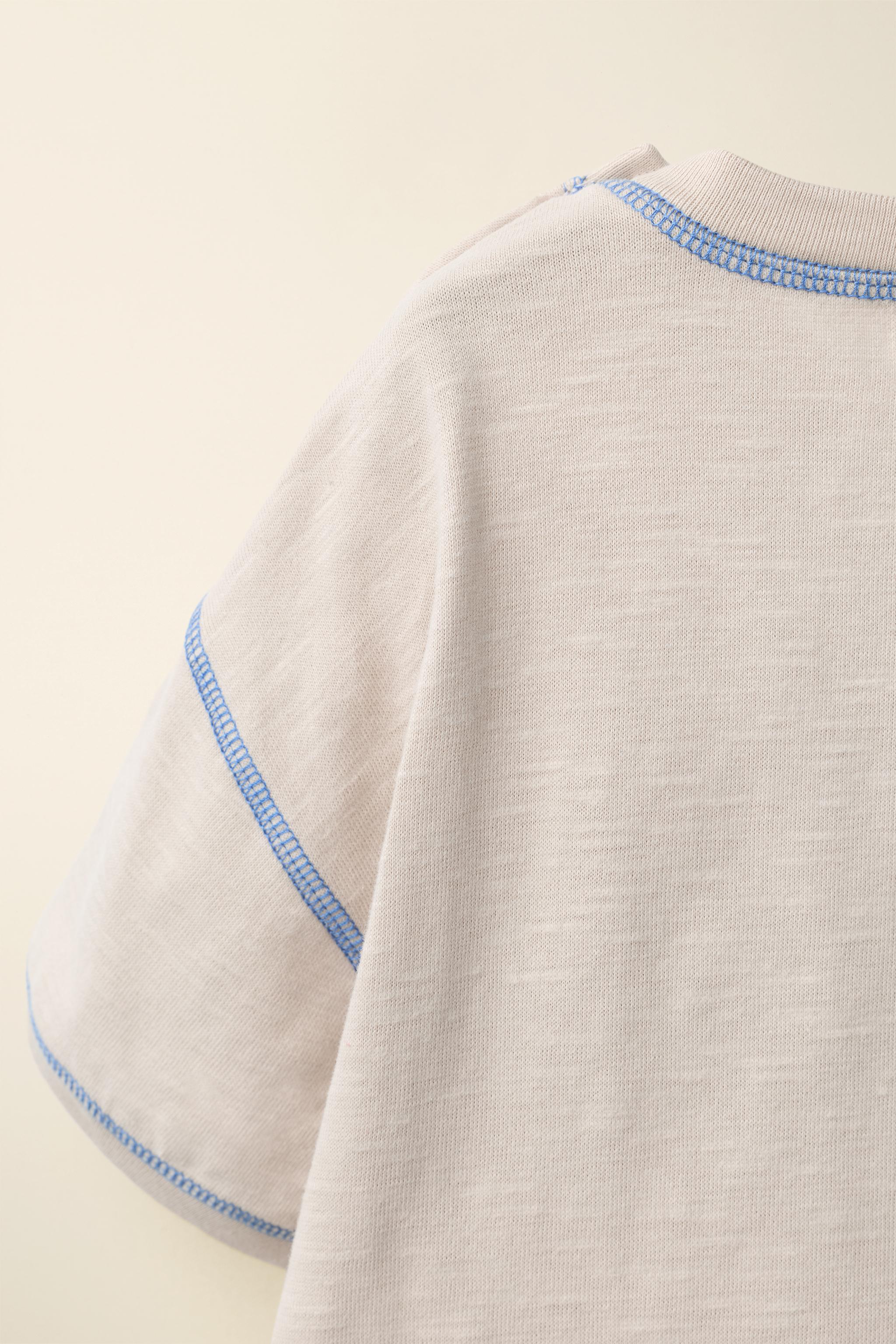 TOPSTITCHED T-SHIRT CREATED BY CARAMEL LONDON X ZARA